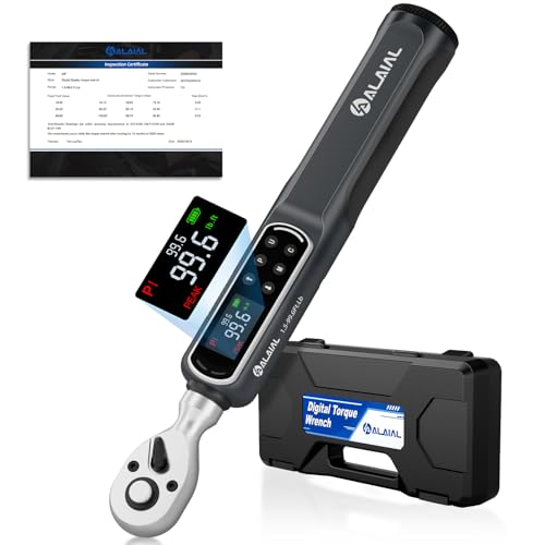 ALAIAL 3/8" Digital Torque Wrench 1.5-99.6Ft.Lb/2-135Nm, ±2% Accuracy Electronic Torque Wrench with LED Display, Buzzer & Vibration Alert for Automotive, Car, Motorcycle, Bike Repair, Mechanics, DIY - Image 1