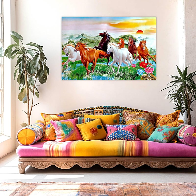 UmI. Seven Running Horses Vinyl Art Print - Image 2