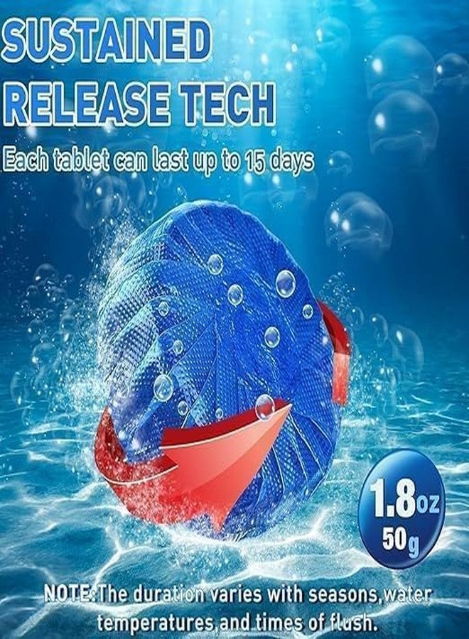 MBKOH Flush Toilet Bowl Cleaner Tablets (30 Tablet) Automatic Toilet Tank Cleaner, Blue Freshener Tablets for Stain Removal, Deodorizing & Long-Lasting Cleaning - Easy to Use, Septic Safe (30 Tablettss) - Image 2