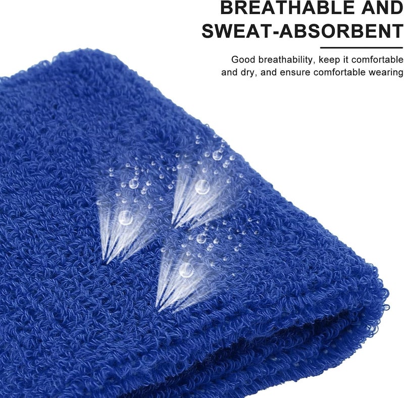 Aster 6pcs Headband Wristband Set, Including 2pcs Sports Headband and 4pcs Wristband Sports Band Colorful Striped Sweatband for Men and Women Basketball Soccer Yoga Badminton Tennis Volleyball Golf - Image 5