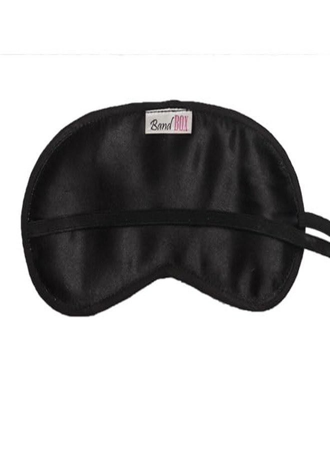 BAND BOX Hand-embroidered Black Eye Mask for sleeping | Soft And Comfortable Sleeping Eye Mask, Unisex Eye Mask - Image 2