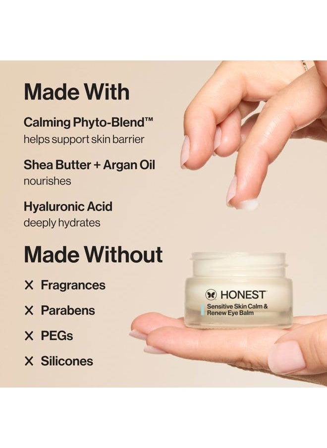 Honest Beauty Calm + Renew Anti-Aging Melting Eye Balm for Sensitive + Dry Skin | Shea Butter, Argan Oil, + Aloe | EWG Verified, Vegan + Cruelty Free | .5 fl oz  - Image 4