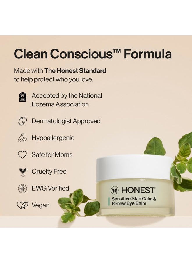 Honest Beauty Calm + Renew Anti-Aging Melting Eye Balm for Sensitive + Dry Skin | Shea Butter, Argan Oil, + Aloe | EWG Verified, Vegan + Cruelty Free | .5 fl oz  - Image 5