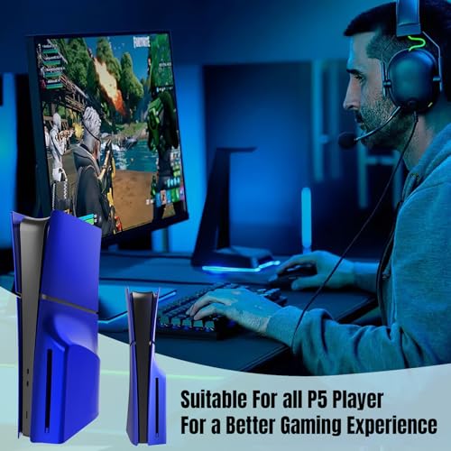 PEYANZ Faceplate Cover Compatible with PlayStation 5 Slim (Disc Edition) - Protective ABS Shell, Scratch-Resistant Matte Surface, Includes 2 Silicone Covers - Image 4