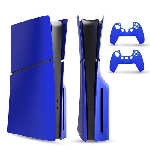 PEYANZ Faceplate Cover Compatible with PlayStation 5 Slim (Disc Edition) - Protective ABS Shell, Scratch-Resistant Matte Surface, Includes 2 Silicone Covers - Image 1