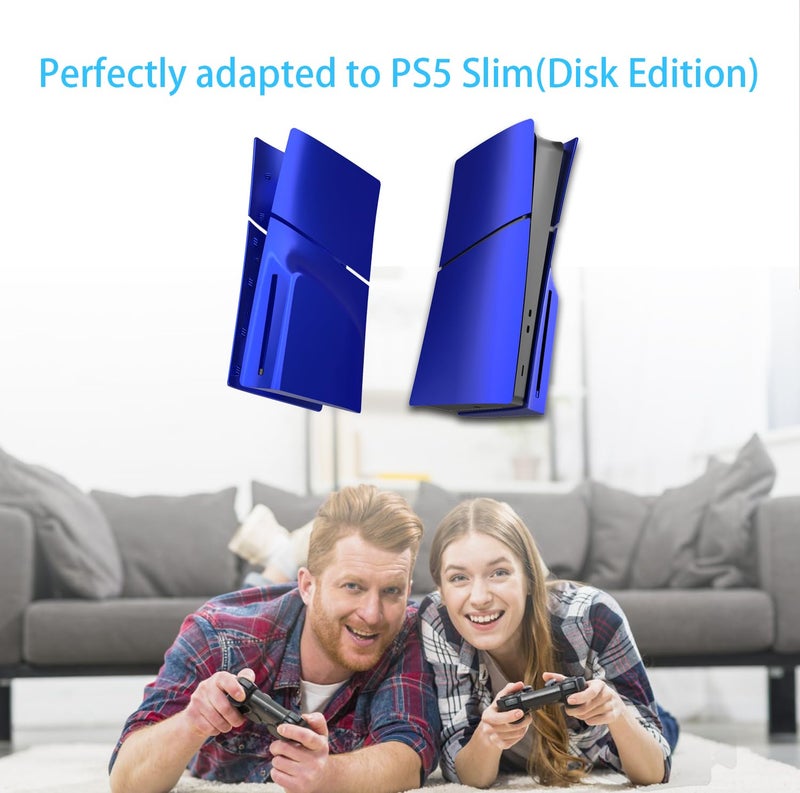 PEYANZ Faceplate Cover Compatible with PlayStation 5 Slim (Disc Edition) - Protective ABS Shell, Scratch-Resistant Matte Surface, Includes 2 Silicone Covers - Image 2