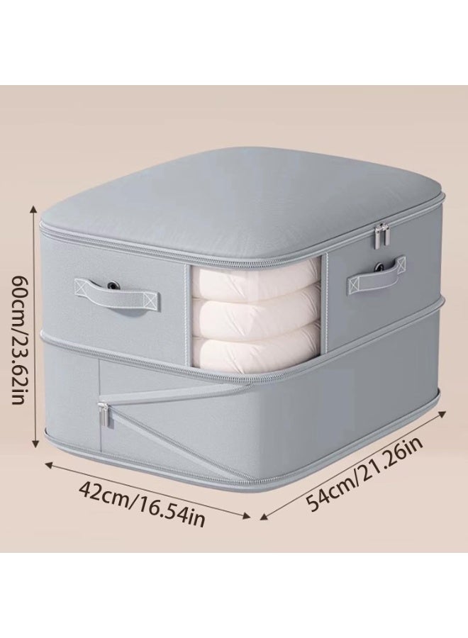 Bukela Compression Organizer, Compression Travel Organizer, Vacuum Storage Bags, Zippered 2-layer Space Saver Clothing Tote, For Quilt Duvet Pillow Mattress Bedding Home Dorm Wardrobes RV Travel Wedding - Image 2