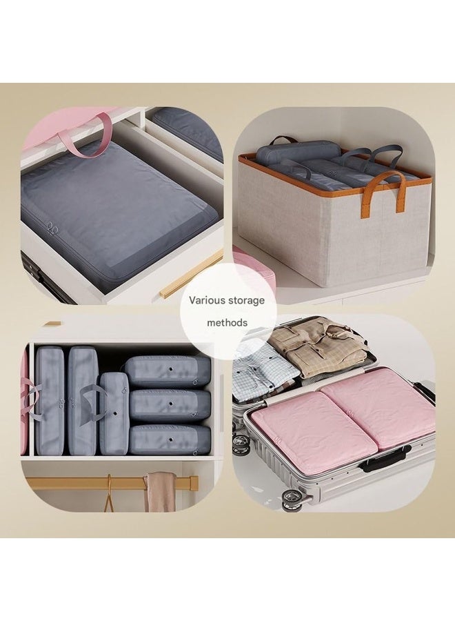 Bukela Compression Organizer, Compression Travel Organizer, Vacuum Storage Bags, Zippered 2-layer Space Saver Clothing Tote, For Quilt Duvet Pillow Mattress Bedding Home Dorm Wardrobes RV Travel Wedding - Image 3