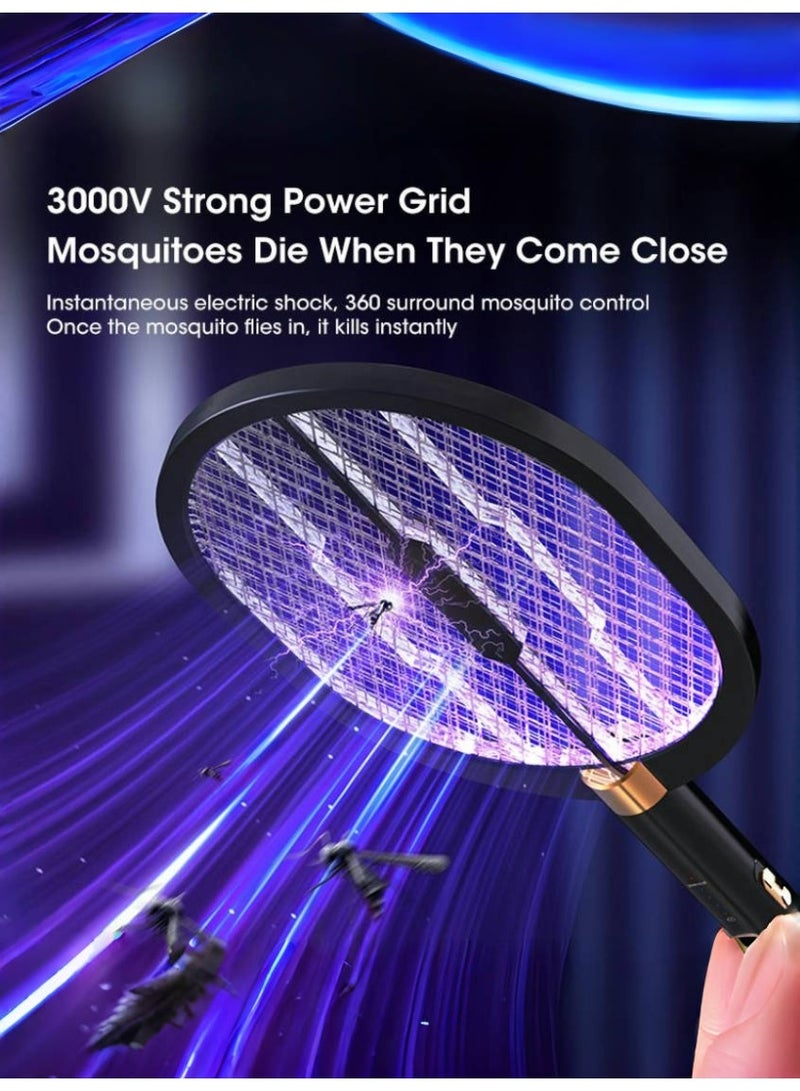 Generic 2025 Upgraded 3000V Electric Mosquito Racket With Purple Killer Lamp TYPE-C Rechargeable Bug Zappers Fly Swatter  - Image 5
