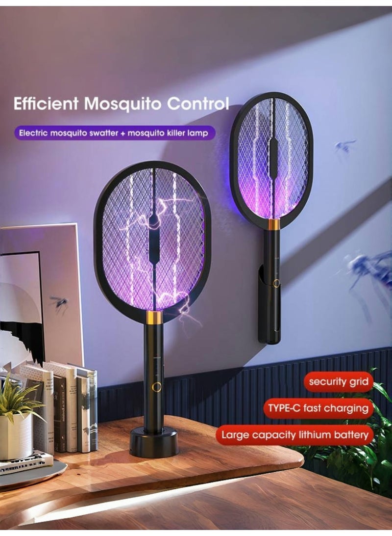 Generic 2025 Upgraded 3000V Electric Mosquito Racket With Purple Killer Lamp TYPE-C Rechargeable Bug Zappers Fly Swatter  - Image 4