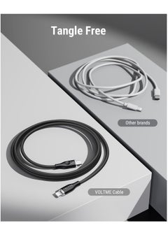 VOLTME 60W Powerlink Moss USB-C to Lightning Cable (1.2m) for iPhone 14/13/12 Pro Max, 12/11 Pro, X/XS/XR, 8 Plus | 3A Zinc-Alloy Connector | Supports Power Delivery for Fast Charging and Data Transfer | Durable Design for Enhanced Longevity and Performance- Black  - Image 5