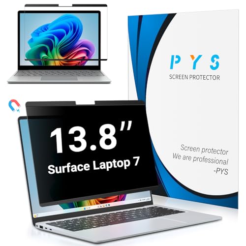 PYS Magnetic Privacy Screen for Microsoft Surface Laptop 7 138 Inch AntiSpy Matte Finish AntiGlare Screen Protector Blue Light Filter Easy Install Detach ScratchResistant - Image 1