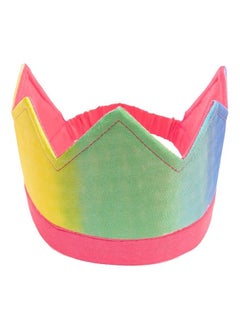 Sarah's Silks Rainbow/Rose 100% Silk Crown With Elastic Headband To Dress Up As A Prince, Princess, Queen Or King ; Montessori Toy For Children Perfect For Imaginative Play  - Image 1
