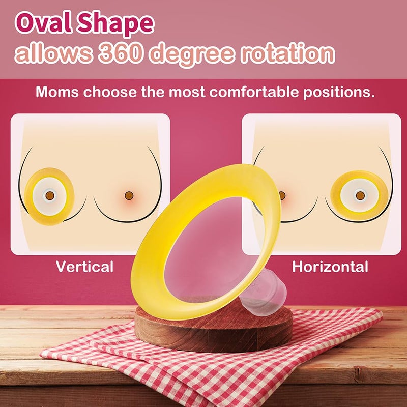 Nenesupply 27mm Oval Flanges Compatible with Medela Breast Pump Parts Replace 27mm Medela Flange Accessories. Work with Pump in Style Parts Symphony Parts Swing Maxi Harmony Personalfit Flex Connector - Image 4