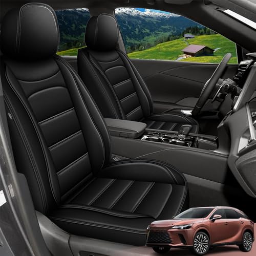 TTX LIGHTING Car Seat Covers Fit for 2016-2025 Lexus RX 350 RX350(Not Fit for RX350L), Anti-Slip Waterproof Automotive Seat Covers Protector with 3 Storage Pockets(2 Seats,Black) - Image 1