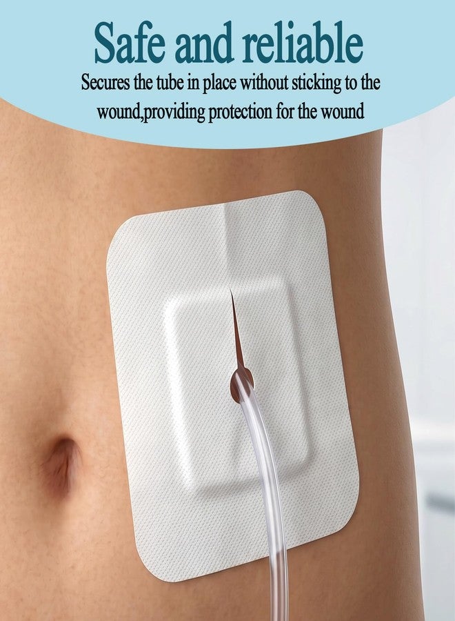 JFRHUDS 30Pcs Split Drain Adhesive Bandages,Pre-Cut Feeding Tube Covers - Image 4