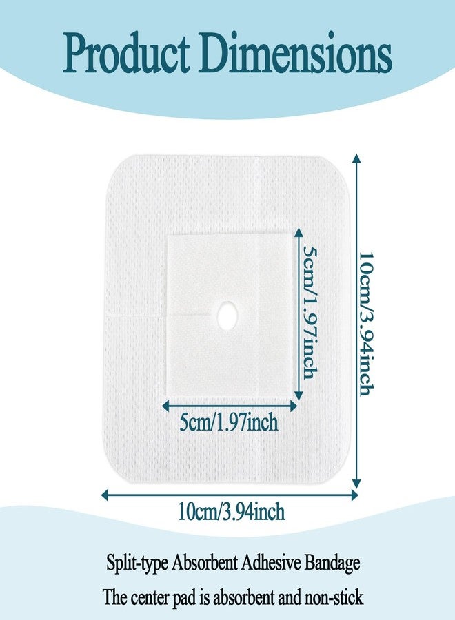 JFRHUDS 30Pcs Split Drain Adhesive Bandages,Pre-Cut Feeding Tube Covers - Image 2