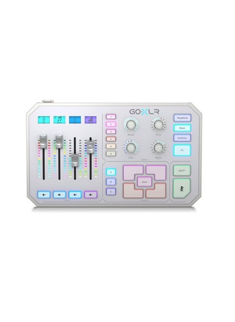TC HELICON Online Broadcaster Platform with 4-Channel Mixer, Motorized Faders, Sound Board an GOXLRWhite