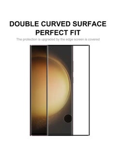 Color Fans Samsung Galaxy S23 Ultra 3D Curved Hot Bending Full Glue Clear Anti-explosion Tempered Glass Screen Protector [2 Pack] Support Fingerprint Unlocking  - Image 3