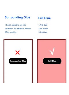 Color Fans Samsung Galaxy S23 Ultra 3D Curved Hot Bending Full Glue Clear Anti-explosion Tempered Glass Screen Protector [2 Pack] Support Fingerprint Unlocking  - Image 2