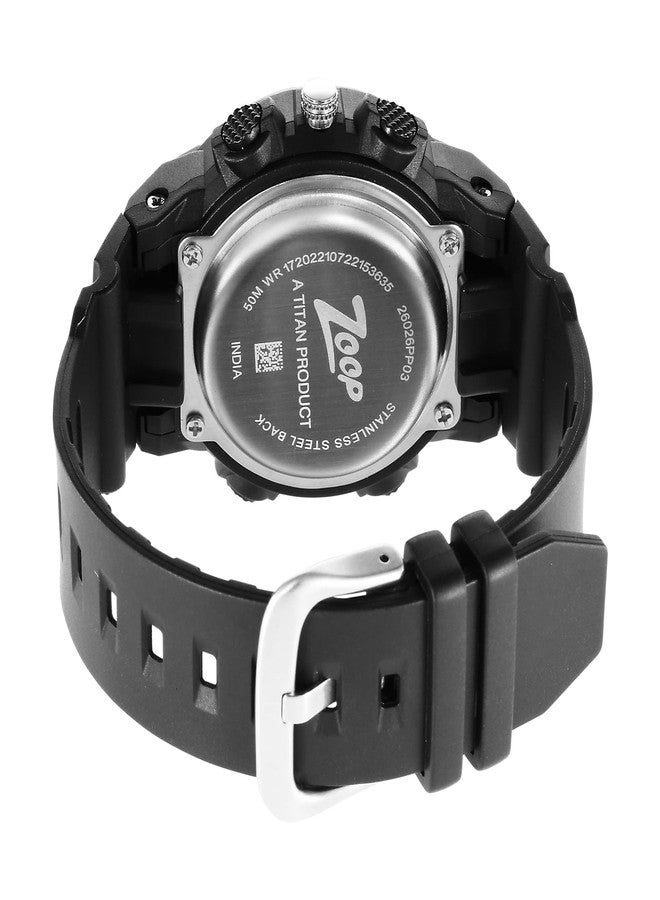 Zoop Analog Digital Watch with Black Dial & Black Strap for Boys Kids, from House of Titan - NT26026PP03W - Image 3
