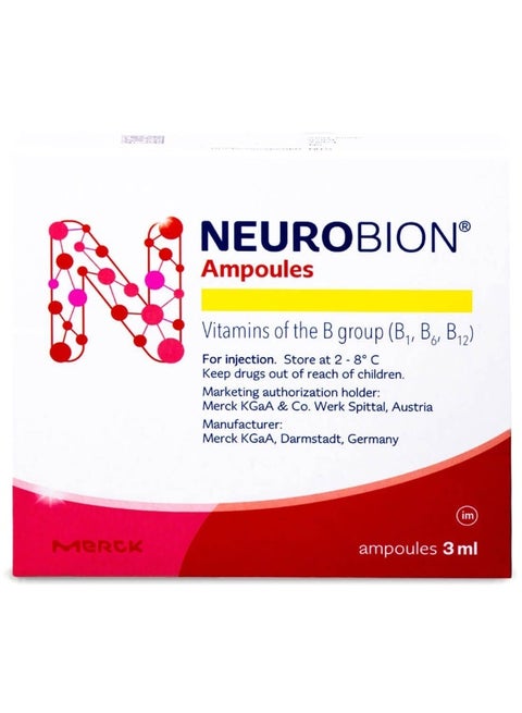 Neurobion Neurobion Ampoules 6 Pack Vitamin B1 B6 B12 Nerve Health | Best Price UAE | Dubai, Abu Dhabi Neurobion Neurobion Ampoules 6 Pack Vitamin B1 B6 B12 Nerve Health | Best Price UAE | Dubai, Abu Dhabi