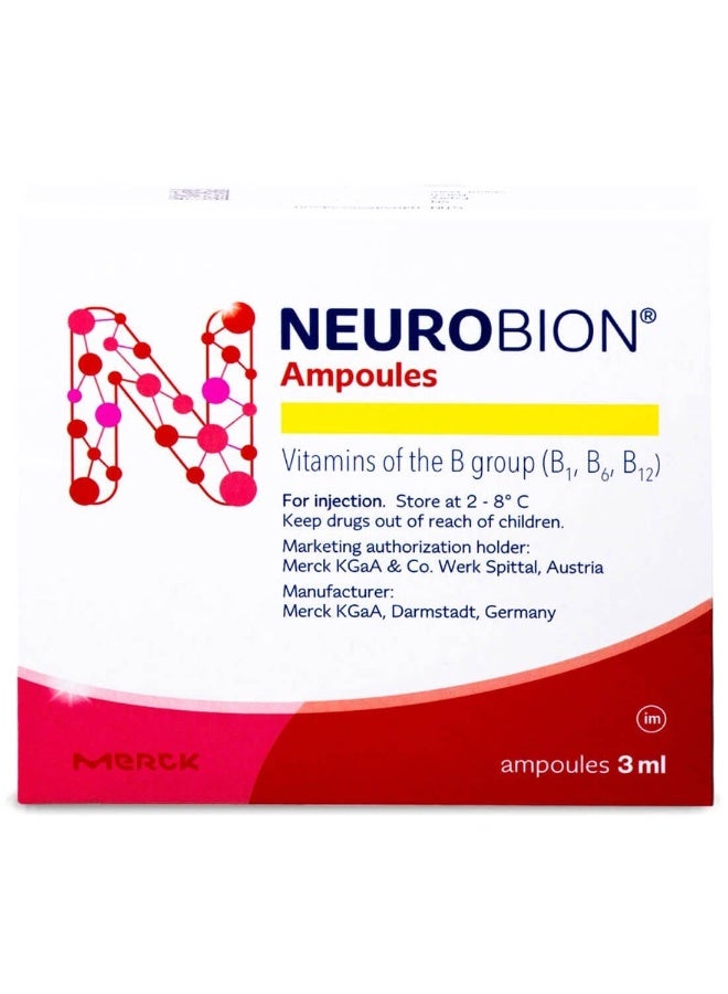 Neurobion Ampoules 6 Pack – Vitamin B1 B6 B12 Nerve Health - Image 1
