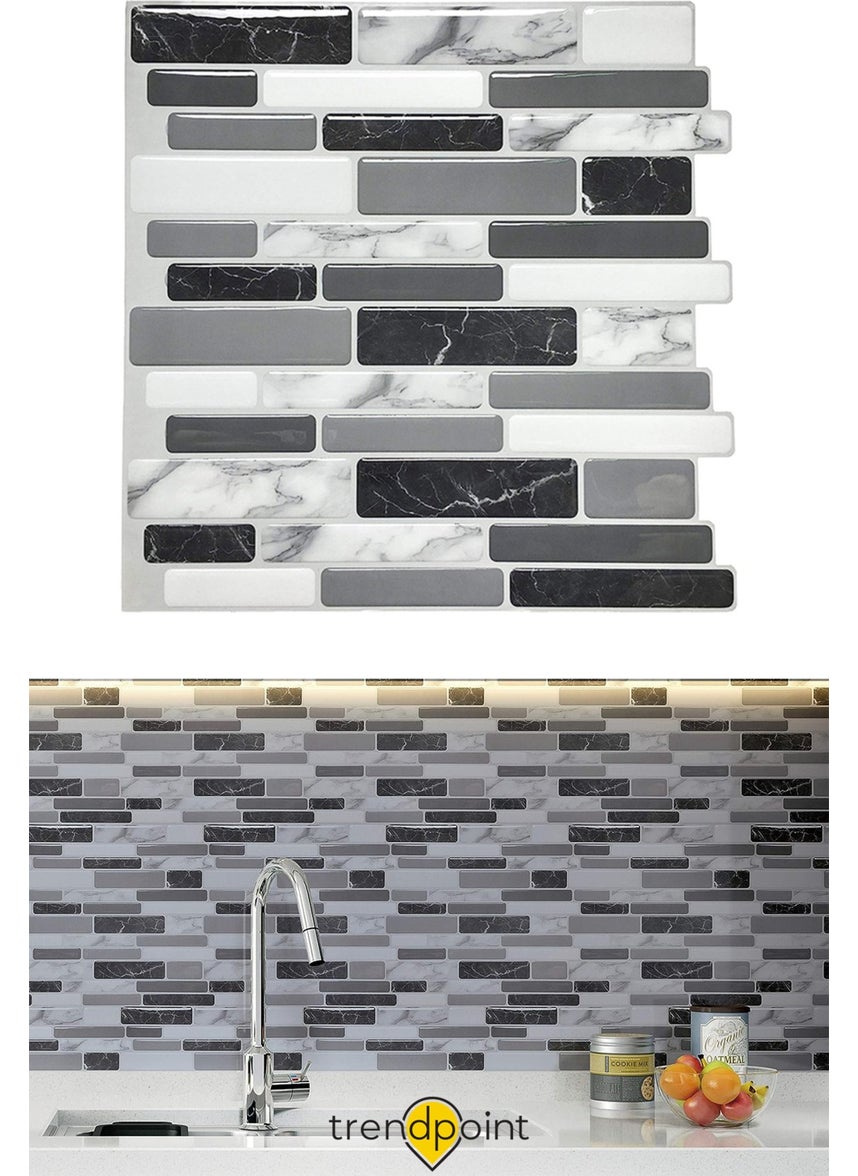 Trendpoint 3D 30×30CM غطاء سطح المطبخ ذاتي اللصق مظهر الفسيفساء الحمام  - Image 1