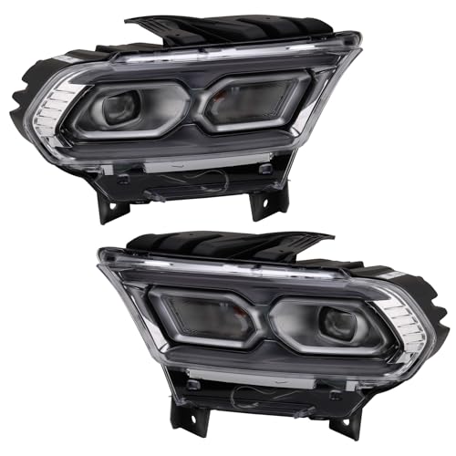 TRQ 2 Piece Headlight Assembly Set Driver & Passenger Side Compatible with Dodge Durango 2021-2024 CH2502343 CH2503343 68433776AF 68433777AF - Image 1