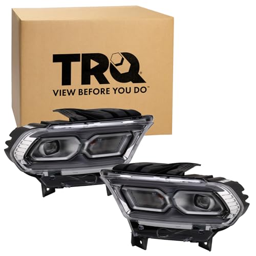 TRQ 2 Piece Headlight Assembly Set Driver & Passenger Side Compatible with Dodge Durango 2021-2024 CH2502343 CH2503343 68433776AF 68433777AF - Image 2
