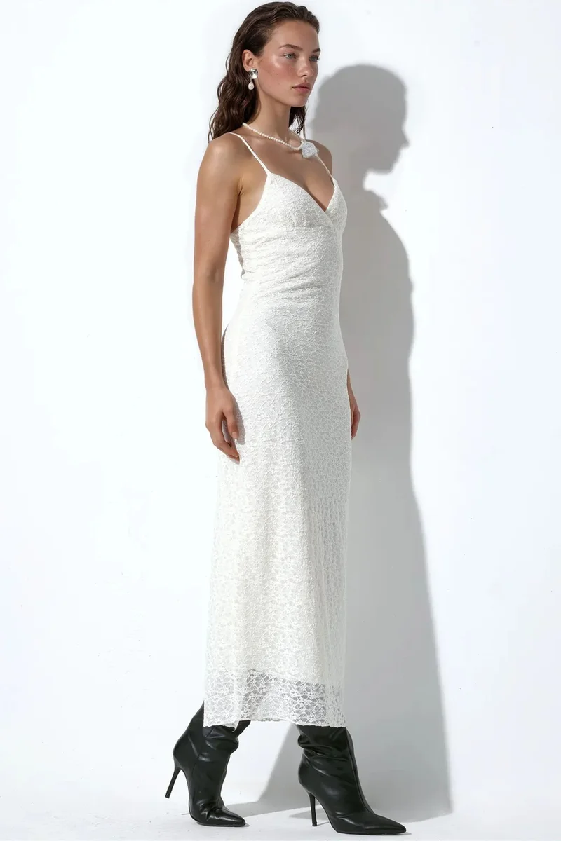 Busem BUSEM Sleeveless V-Neck Maxi Dress With Lace Detail
