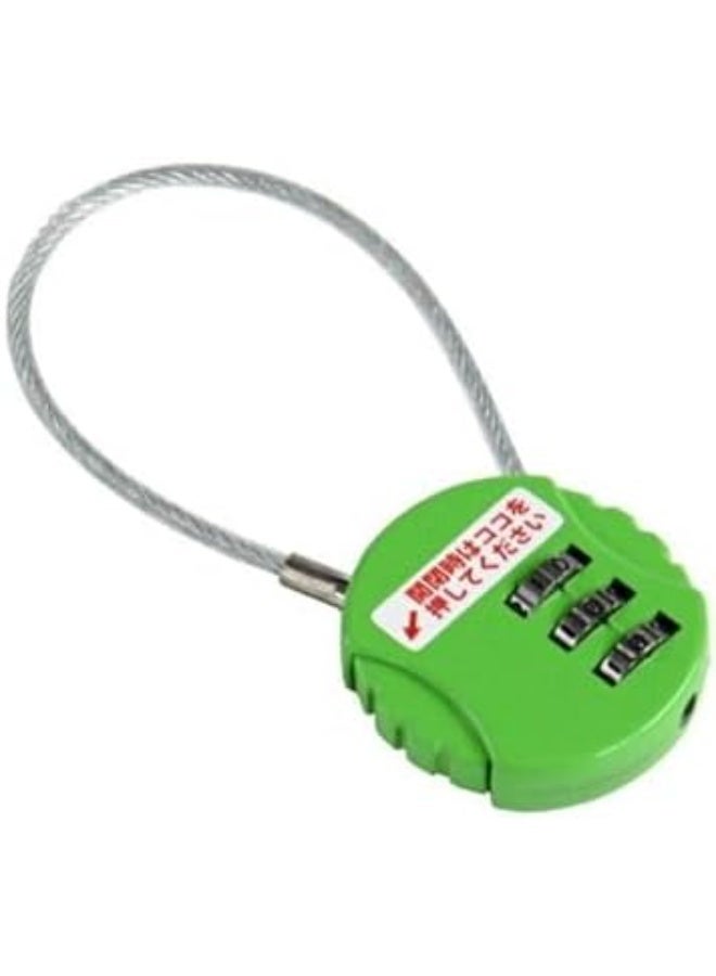 Daiso 3-Digit Wire Type Combination Lock, Light Green - Image 2