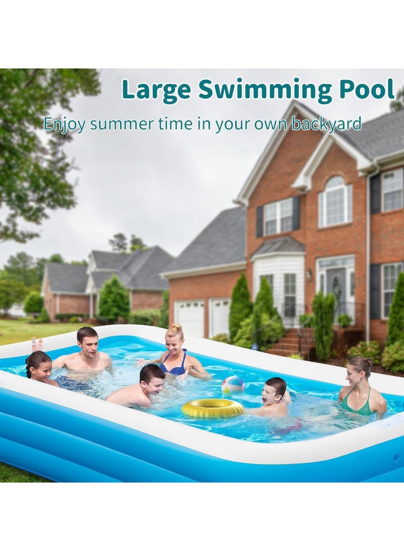 Inflatable Swimming Pool Large Blow up Pool Above Ground Swimming Pool for Family Pools for Kid 152.76 x 76.77 x 23.62" Full-Sized Inflatable Pool for Toddler for Outdoors Backyard  - Image 3
