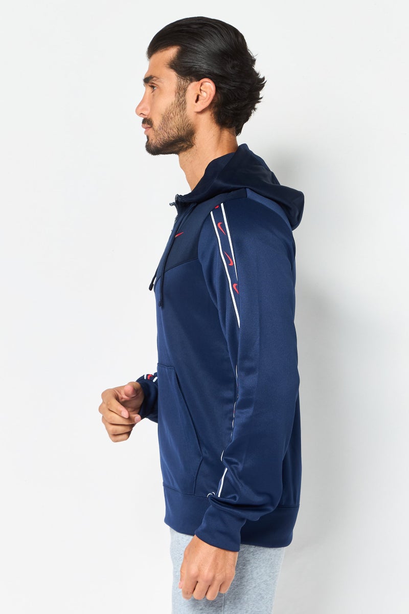 Nike Men Sportswear Fit Long Sleeve Outdoor Full Zip Sweatshirt, Navy Blue - Image 2