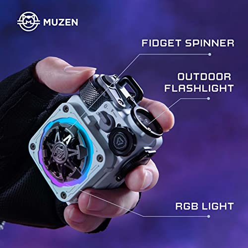 Muzen Cyber Cube-Pro Bluetooth Speaker, Bluetooth 5.0, Portable Speaker with Fidget Spinner, Crystal Clear Sound with RGB Led Light Wireless Speaker, Waterproof Speakers for Indoor Outdoor - Image 2