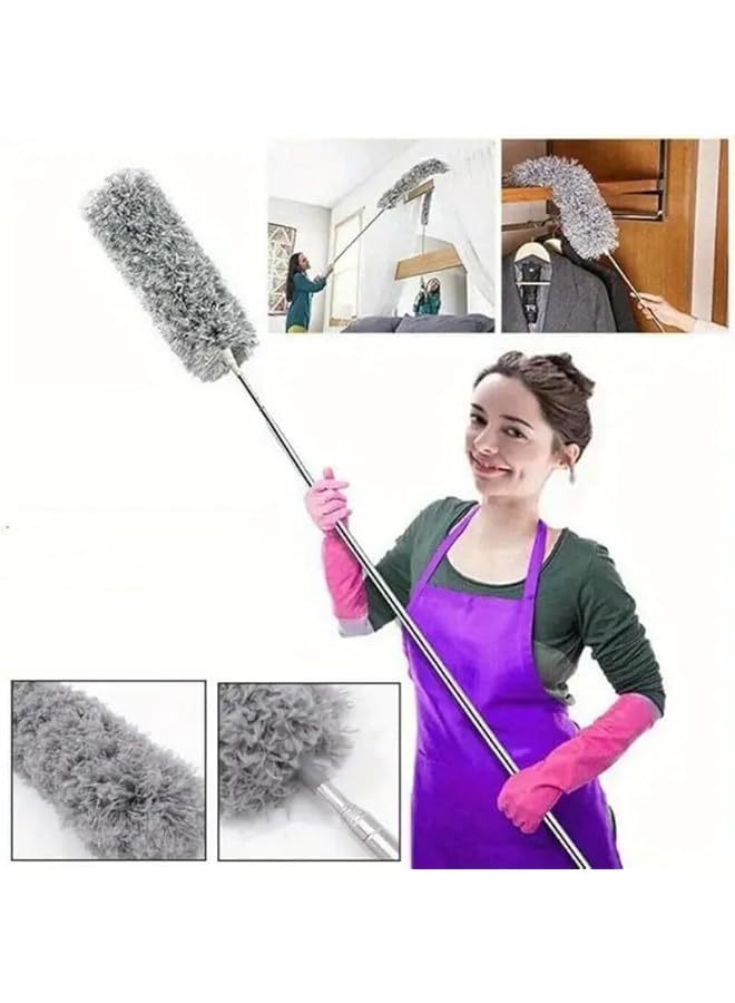 PROMASS 2pc, Small Electrostatic Microfiber Dusters, Retractable Dust Removal Brush, Dusting Brush, Reusable Washable Furniture Dust Duster For Fan, Desktop, Keyboard, Furniture, Car, Cleaning Supplies - Image 2