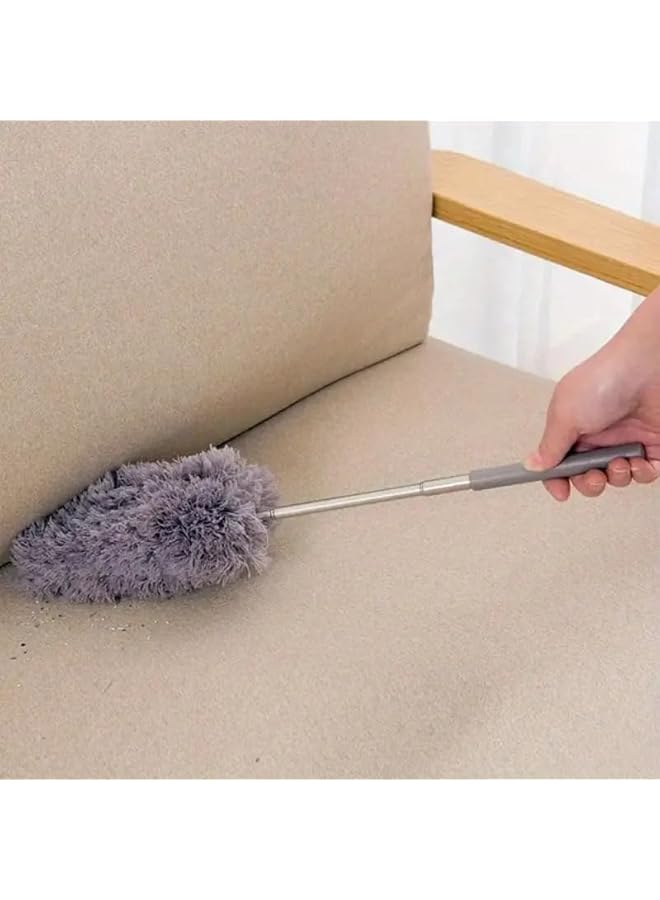 PROMASS 2pc, Small Electrostatic Microfiber Dusters, Retractable Dust Removal Brush, Dusting Brush, Reusable Washable Furniture Dust Duster For Fan, Desktop, Keyboard, Furniture, Car, Cleaning Supplies - Image 3