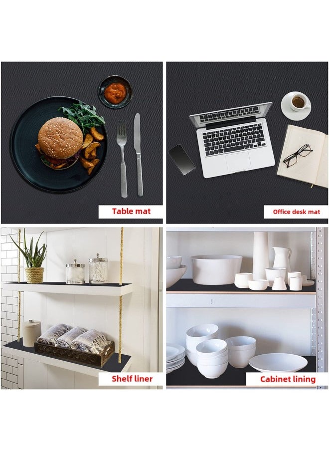 EVA Thickened Printed Table Mat Cabinet Mat Shoe Cabinet Drawer Moisture-proof Pad Paper Cuttable Kitchen Waterproof Oil-proof Pad-Color:Silver Gray Diamond Pattern-Specifications:60*500cm