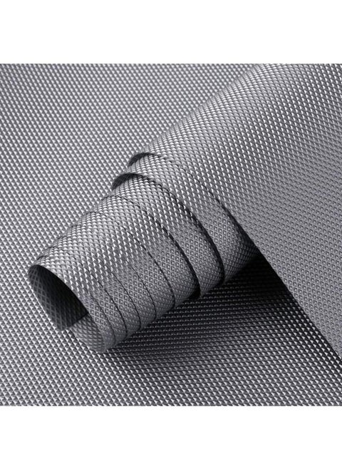 EVA Thickened Printed Table Mat Cabinet Mat Shoe Cabinet Drawer Moisture-proof Pad Paper Cuttable Kitchen Waterproof Oil-proof Pad-Color:Silver Gray Diamond Pattern-Specifications:60*500cm