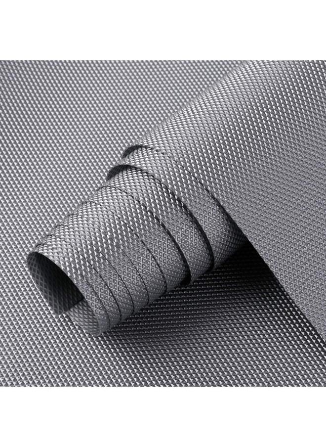 EVA Thickened Printed Table Mat Cabinet Mat Shoe Cabinet Drawer Moisture-proof Pad Paper Cuttable Kitchen Waterproof Oil-proof Pad-Color:Silver Gray Diamond Pattern-Specifications:60*500cm