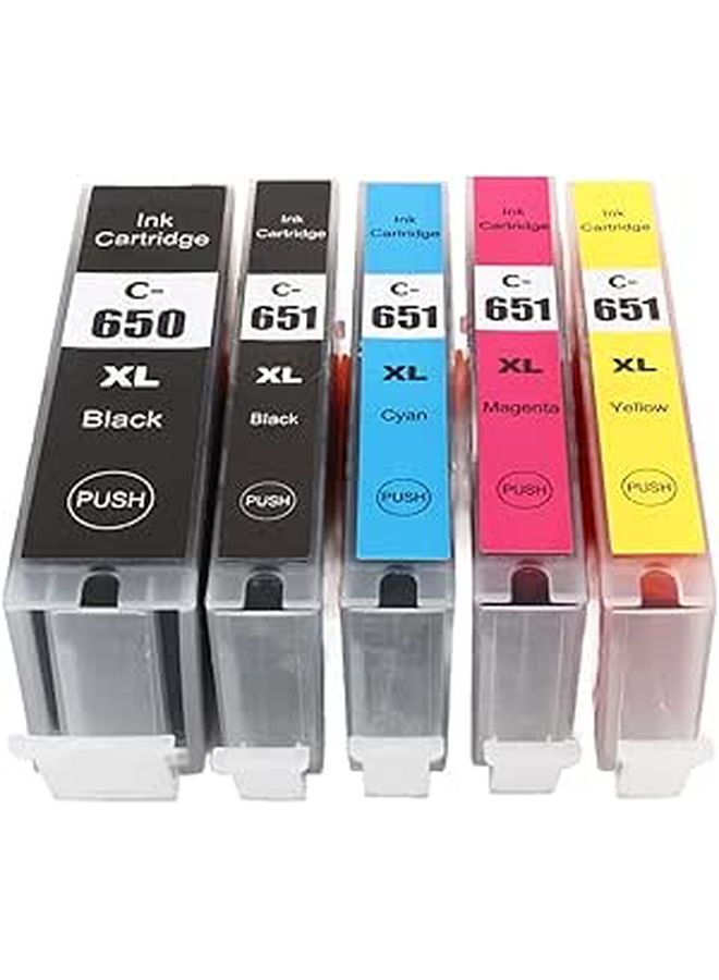 Improved 5 Color Ink Cartridge Set BK C M Y for MG5460 MG5560 MG5660 Smoother Print Clear Text - Image 1