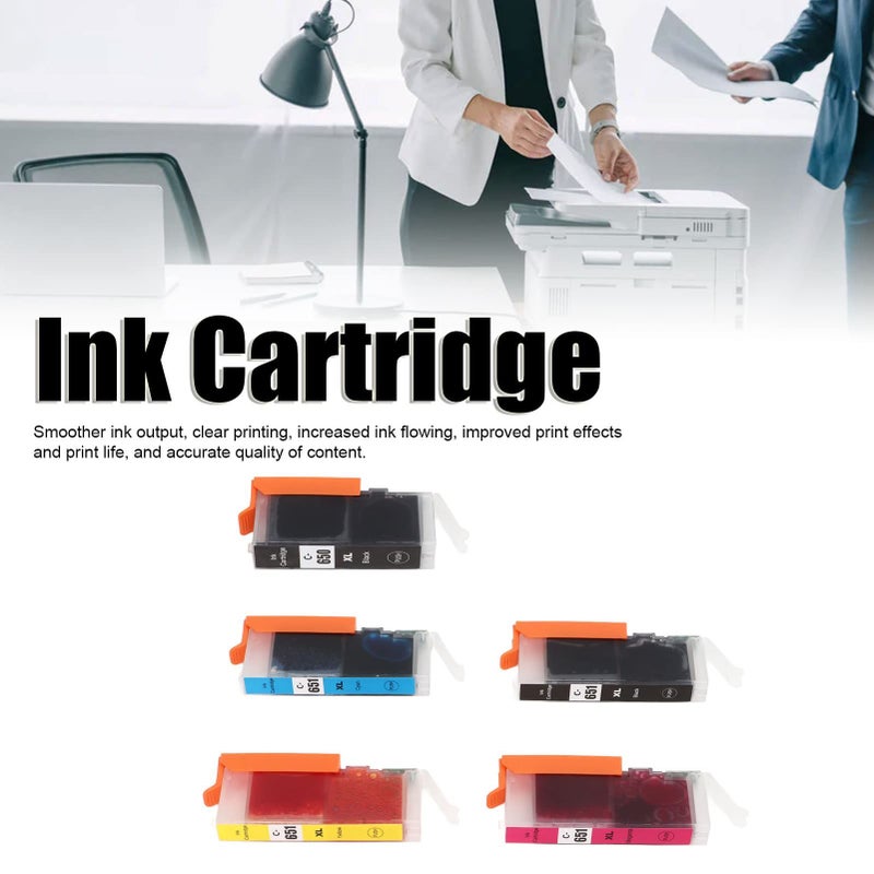 Improved 5 Color Ink Cartridge Set BK C M Y for MG5460 MG5560 MG5660 Smoother Print Clear Text - Image 4