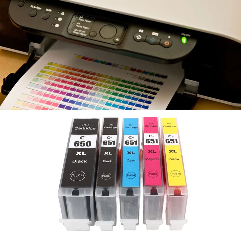 Improved 5 Color Ink Cartridge Set BK C M Y for MG5460 MG5560 MG5660 Smoother Print Clear Text - Image 5