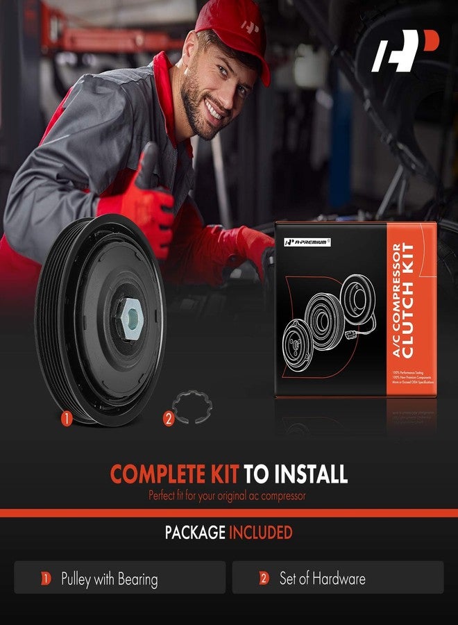 A-Premium Air Conditioner AC Compressor Clutch Kit Compatible with Toyota Corolla 2011-2013, Matrix 2013, 1.8L - Image 2