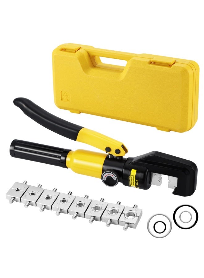 مجموعة أدوات التجعيد الهيدروليكية لكابلات الأسلاك الكهربائية 10-400 مم، أداة تجعيد بسقاطة 16 طن، مجموعة قوالب أداة التجعيد الهيدروليكية لكابلات الأسلاك الكهربائية (YQK-70) - Image 1