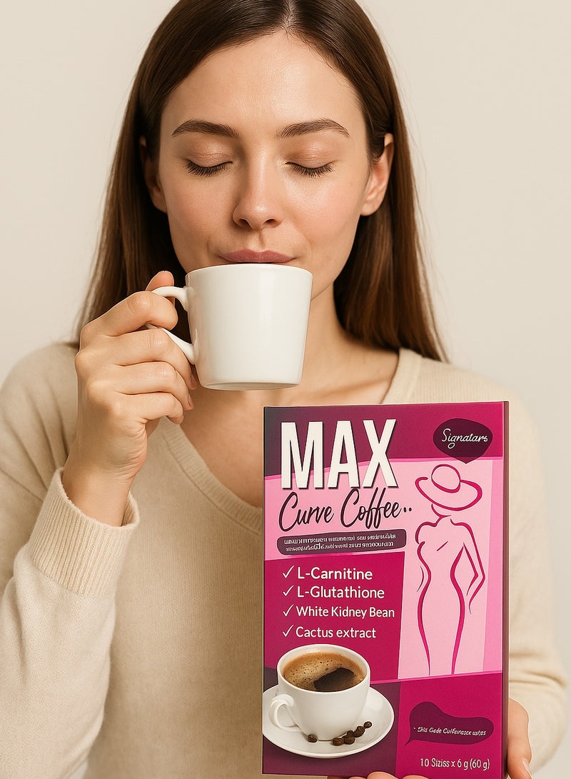 Signature Max Curve Slimming Coffee – 6oz (180g) | Whitening Coffee with Glutathione & White Kidney Bean | Best Beauty Drink for Shaping Curves - Image 2