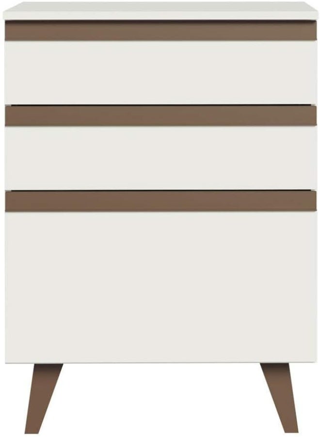 طاولة مع 3 أدراج، خشب - 60 × 83 × 52 سم - أبيض من ماديسا - Image 3