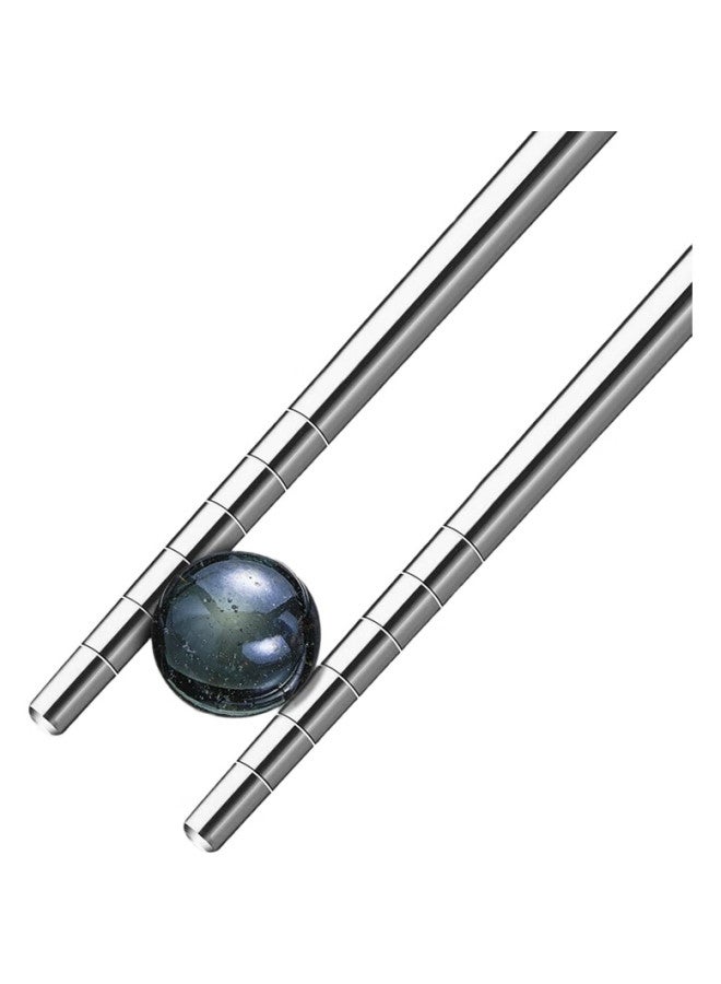 GRASEY 304 Stainless Steel Chopsticks, Non-Slip, Heat-Resistant, Durable, For Home Use, Metal Chopsticks, Six-Ring Chopsticks, 10 Pairs, Gy7512 - Image 1