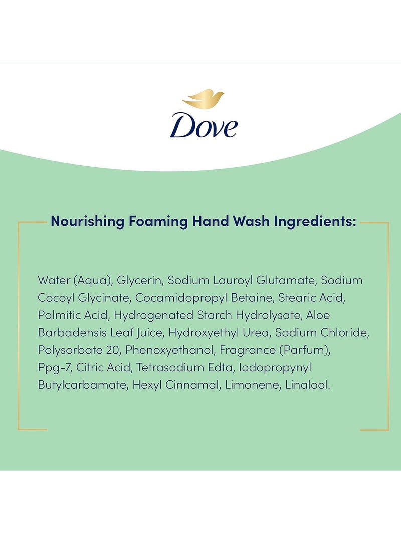 Dove Nourishing Foaming Hand Wash Aloe and Eucalyptus Touchless Battery Operated Dispenser Kit Moisturizing Foaming Hand Wash Refill 10.1 oz