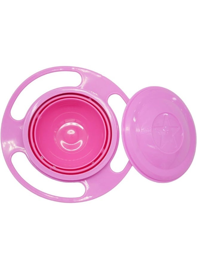 Song Qing Magic Gyro Bowl 360 Degree Rotate Spill-Proof Bowls with Lid Plastic Creative Dishes Practice Feeding Bowls - Image 4
